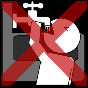 drinking from the tap / valve: drink